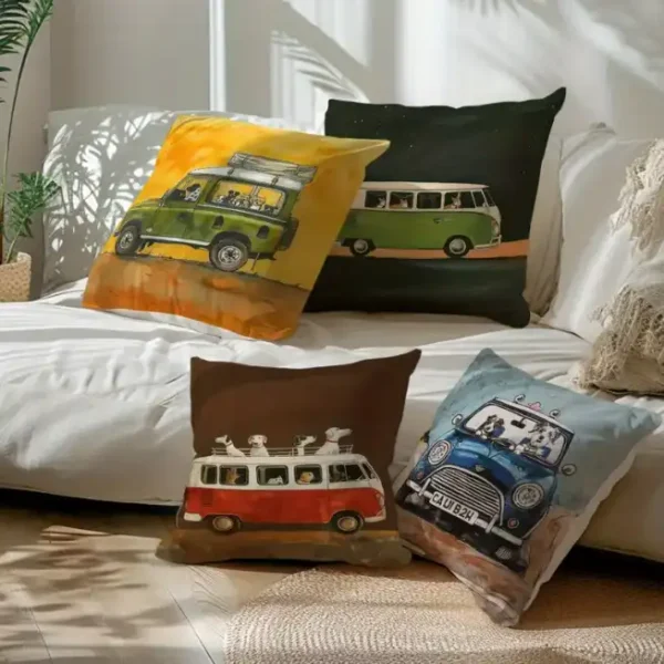COUSSIN Auto Vintage Chien au Volant fenêtre
