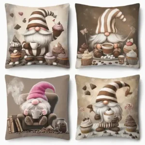 Coussins 4 vues - Cafés de Gnomes