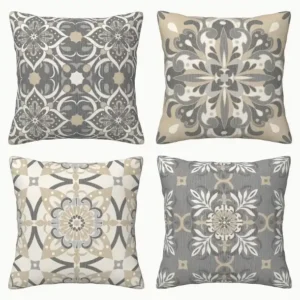 Carreau Ethnique gris et beige 4 vues