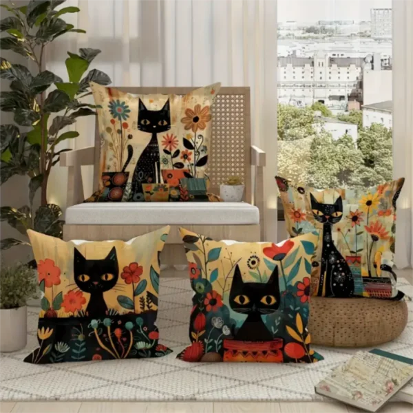 Chat noir vintage Coin véranda