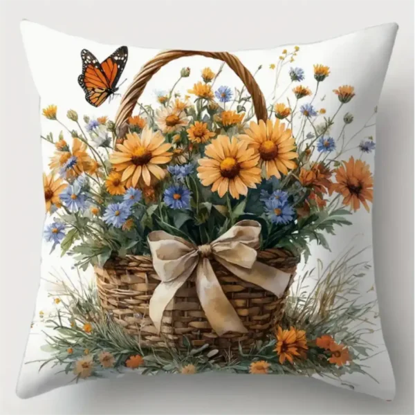 Fleurs toutes simples au jardin coussin #3