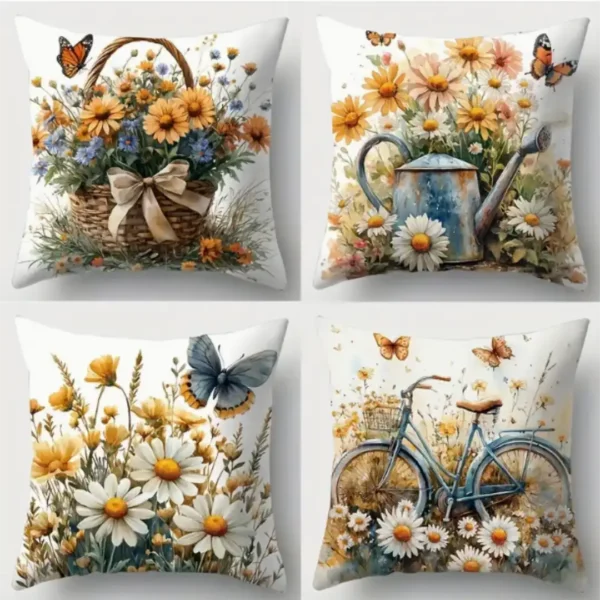 Fleurs toutes simples au jardin 4 vues