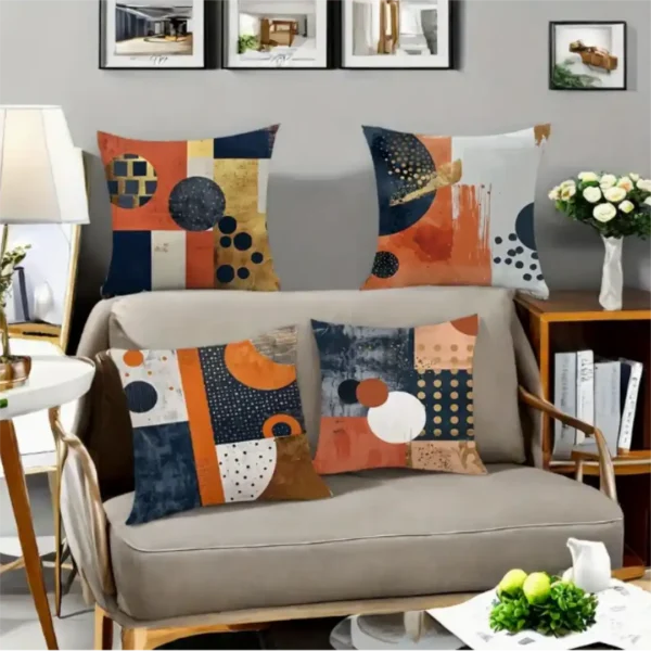 Or Noir Orange Abstrait Nordique 2