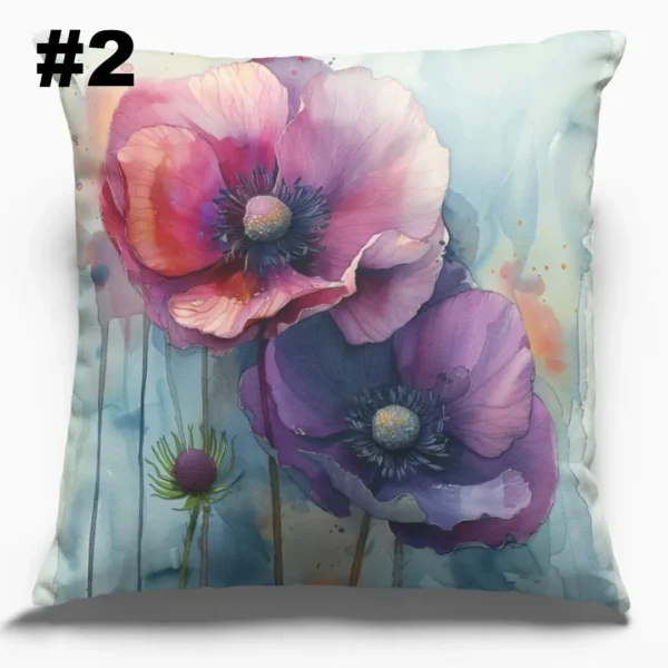 COUSSIN Anémones violettes gros plan #2