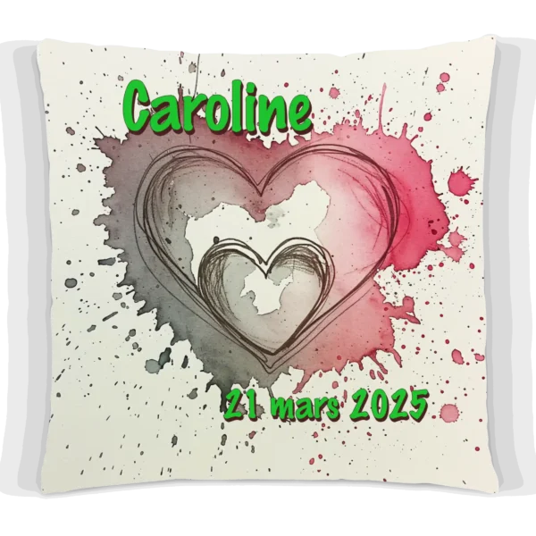 Coussin Faire part de naissance personnalisé