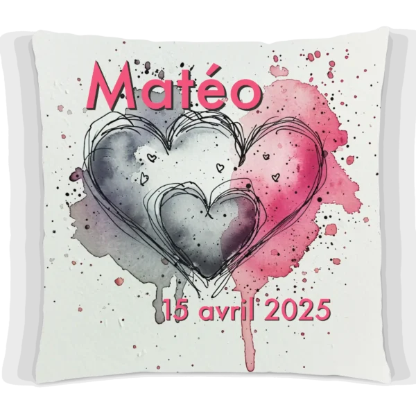 Coussin Naissance papa maman #2